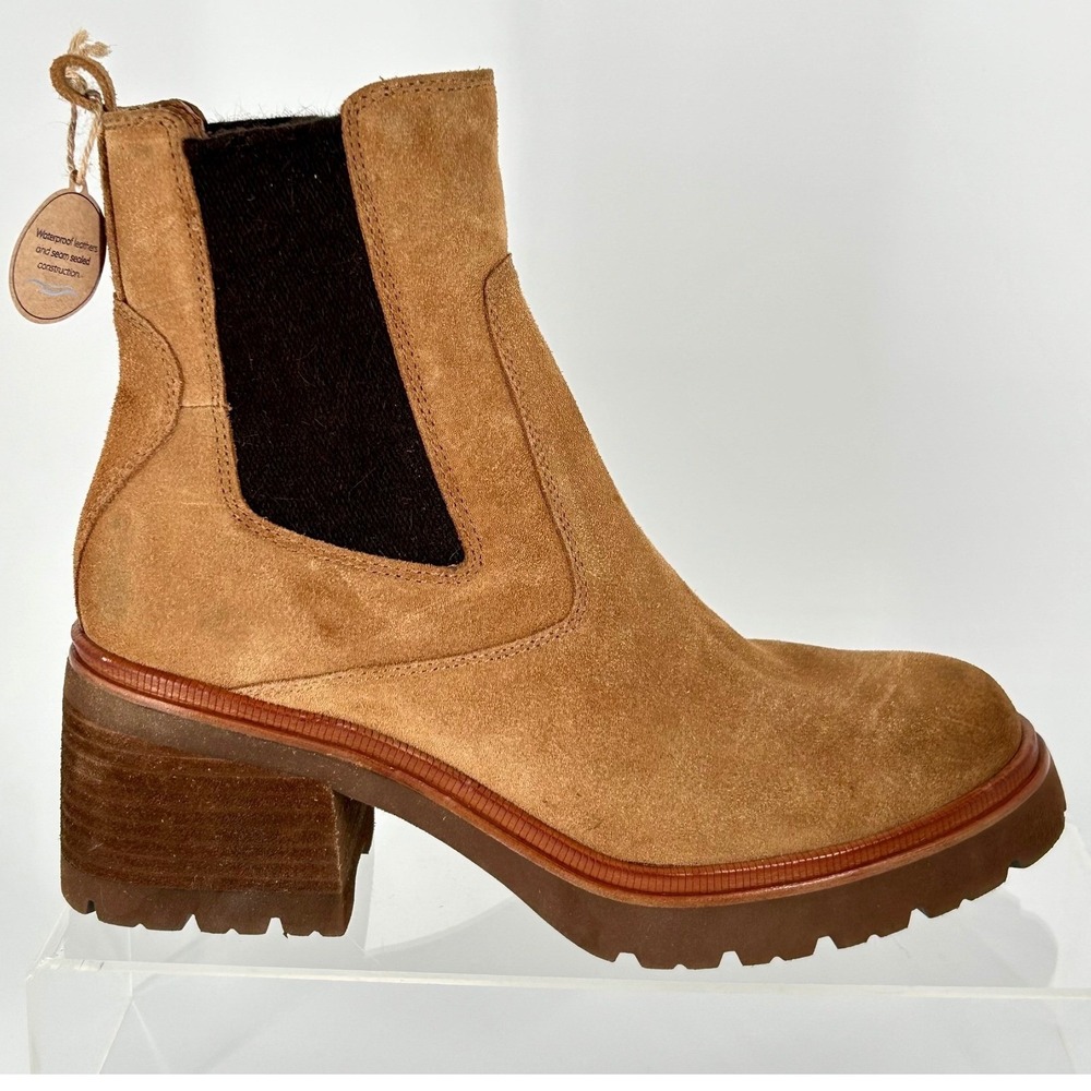 SOFFT Size 9.5 Camel Suede Waterproof Leather Boots Jordie NEW Lug Sole $189
